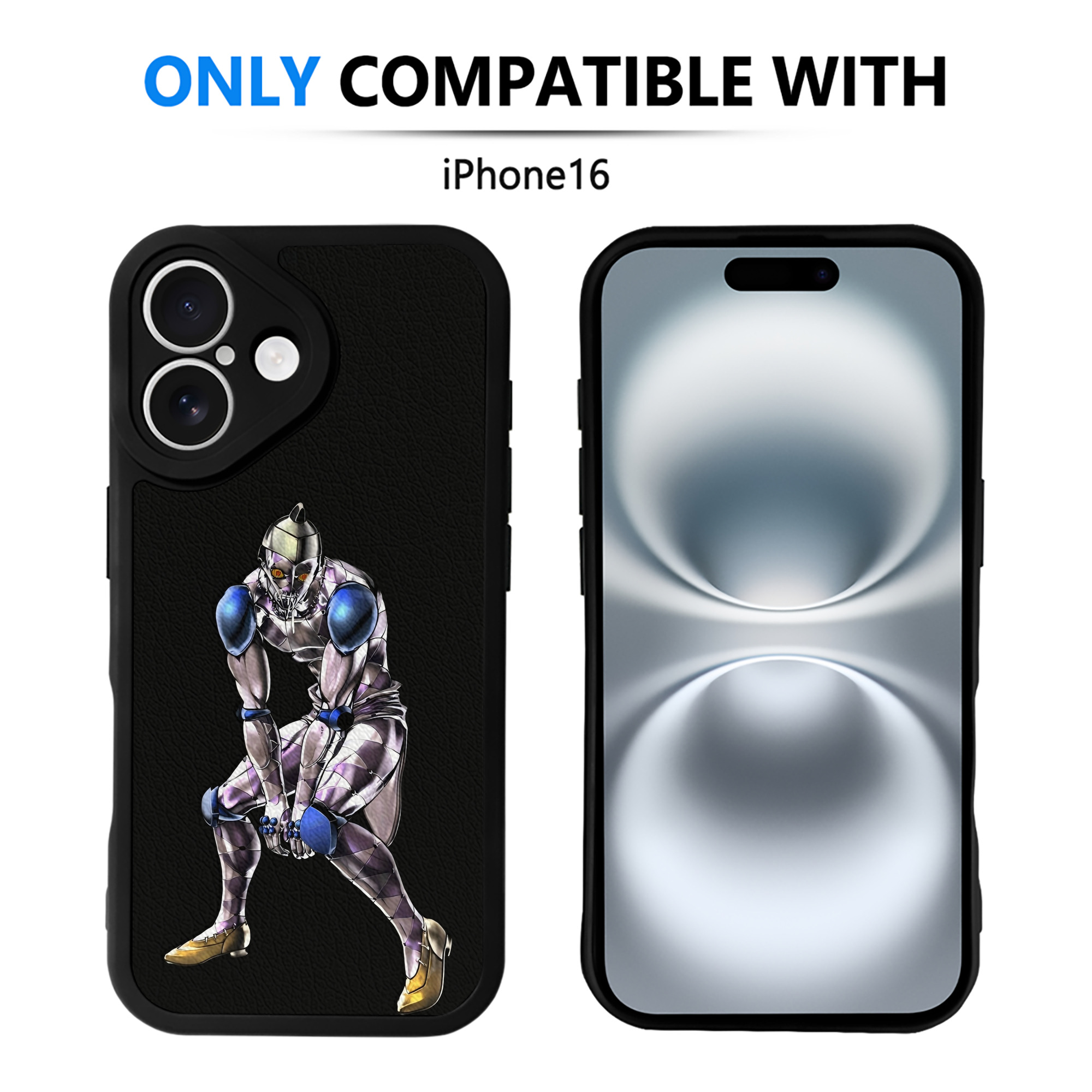 （画像用） ジョジョの奇妙な冒険 JoJo's Bizarre Adventure 【iPhone 16シリーズ対応】シリコンスマホケース（レザー調） 材質：シリコン